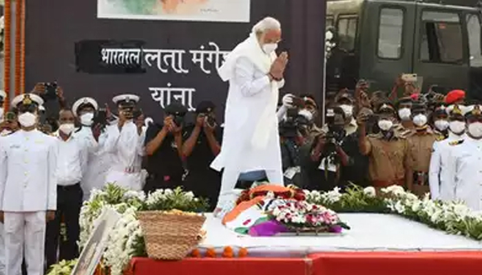 শিবাজি পার্কে লতা মঙ্গেশকর, শেষ শ্রদ্ধা জানালেন মোদি