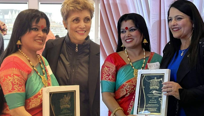 সামাজিক ও সাংস্কৃতিক কর্মকাণ্ডের স্বীকৃতি পেলেন রীতা কর্মকার