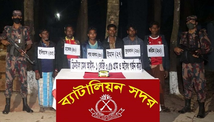 মিয়ানমারের কাঠের ট্রলার থেকে আইসসহ আটক ৬