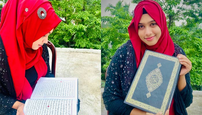 পবিত্র কোরআন হাতে লিখে প্রশংসায় ভাসছেন ঢাবির ছাত্রী