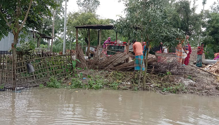 ধরলার পানি বাড়ছে, নিম্নাঞ্চল আবারও প্লাবিত