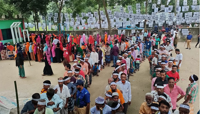 জামালপুরের ৭ ইউনিয়নে উৎসবমুখর পরিবেশে ভোট