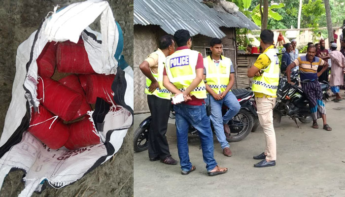 খড়ের গাদায় বাজারের ব্যাগে ছিল বোমাসদৃশ ১০ বস্তু খড়ের গাদায় বাজারের ব্যাগে ছিল বোমাসদৃশ ১০ বস্তু