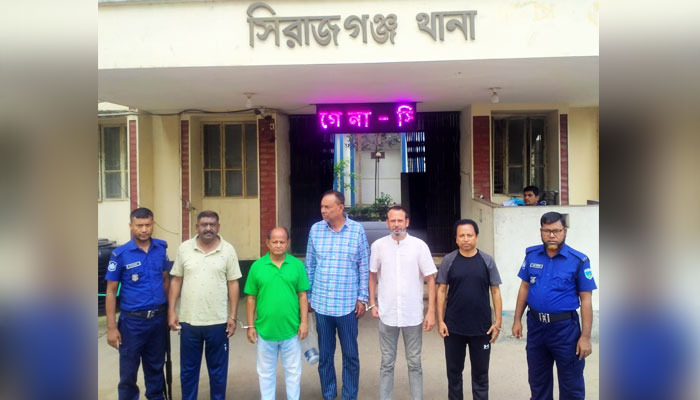 সিরাজগঞ্জে পুলিশের সঙ্গে সংঘর্ষ: বিএনপির ৫ নেতা কারাগারে