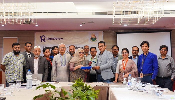 শিশুদের অপুষ্টি দূর করতে সমঝোতা স্মারক সই