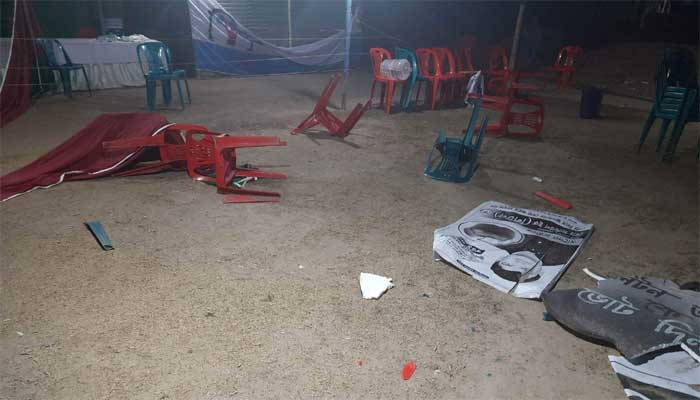চাঁপাইনবাবগঞ্জে স্বতন্ত্র প্রাথীর নির্বাচনী অফিস ভাঙচুর
