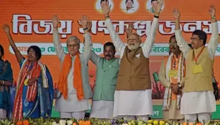 ত্রিপুরা-নাগাল্যান্ডে বিজেপিই থাকছে, মেঘালয়ে ঝুলন্ত!