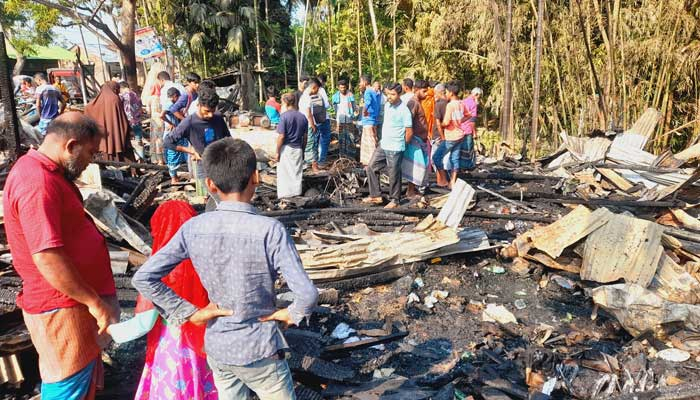 রাজাপুরে অগ্নিকাণ্ডে পুড়ল ৬ দোকান, আহত ৫