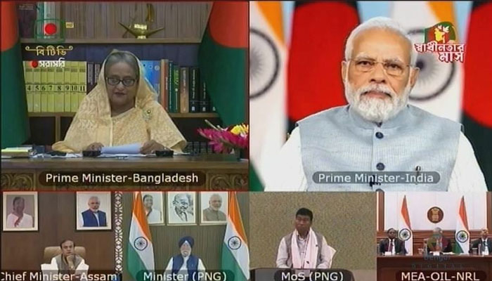 ভারত থেকে ডিজেল সরবরাহে মৈত্রী পাইপলাইন উদ্বোধন করলেন হাসিনা-মোদি