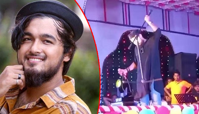 স্টেজে মাতলামি, নোবেলকে জুতা ও বোতল ছুড়ে মারল দর্শকরা