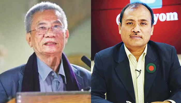 আদিবাসী ফোরামের সভাপতি সন্তু লারমা, সম্পাদক সঞ্জীব দ্রং