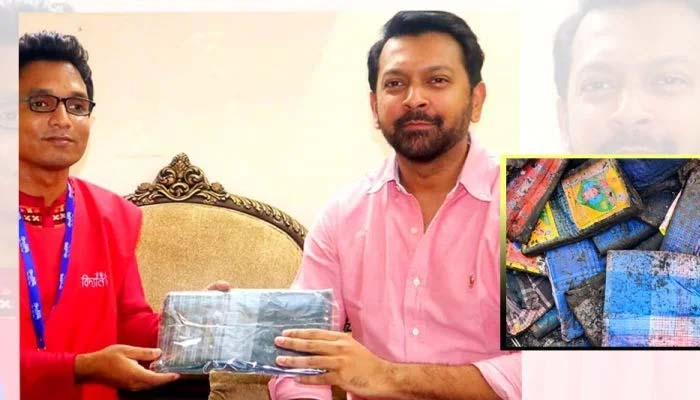 বঙ্গবাজারের পোড়া লুঙ্গি লাখ টাকায় কিনলেন তাহসান