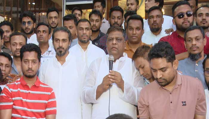 নৌকার প্রার্থীর সঙ্গে প্রচারে শেখ তন্ময়
