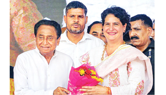 মধ্যপ্রদেশে প্রিয়াঙ্কার নির্বাচনী প্রচারণা শুরু