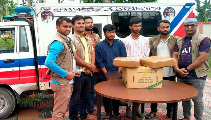 লাশবাহী ফ্রিজিং গাড়িতে মিলল ১০ কেজি গাঁজা
