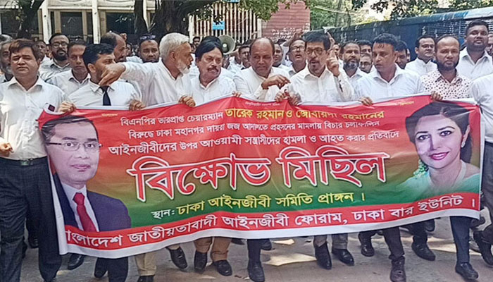আদালতে বিএনপিপন্থী আইনজীবীদের বিক্ষোভ