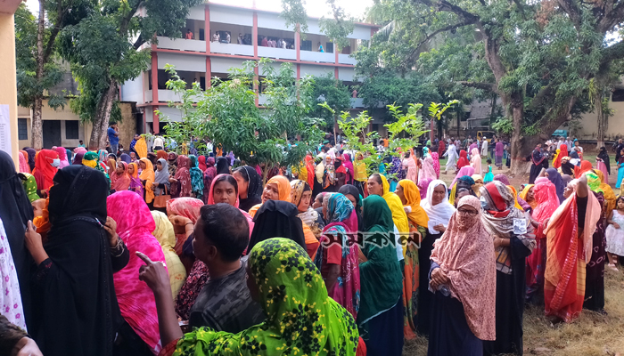 বেনাপোলে ইভিএমে ধীরগতি, ভোটারদের ভোগান্তি