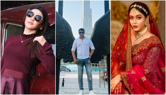 মুগ্ধতা ছড়াচ্ছেন জয়া, দুবাইয়ে জায়েদ, বিয়ের পোশাকে ভাবনা