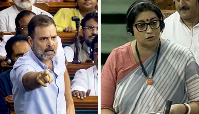 লোকসভায় রাহুল গান্ধী 'ফ্লাইং কিস' ছুড়েছেন, দাবি স্মৃতি ইরানির