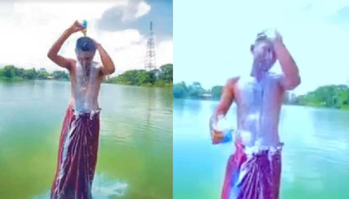 দুধ দিয়ে গোসল করে মাদক ছাড়ার প্রতিজ্ঞা