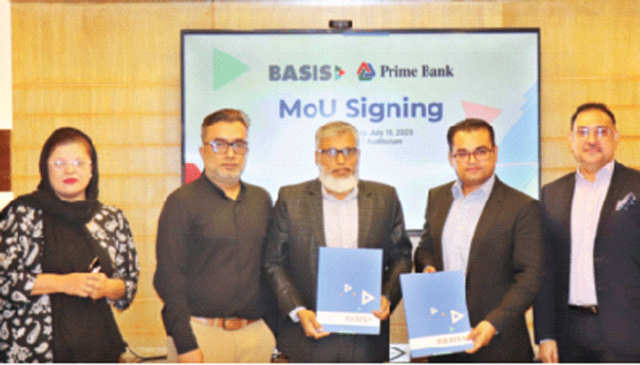 প্রাইম ব্যাংক ও বেসিসের মধ্যে চুক্তি