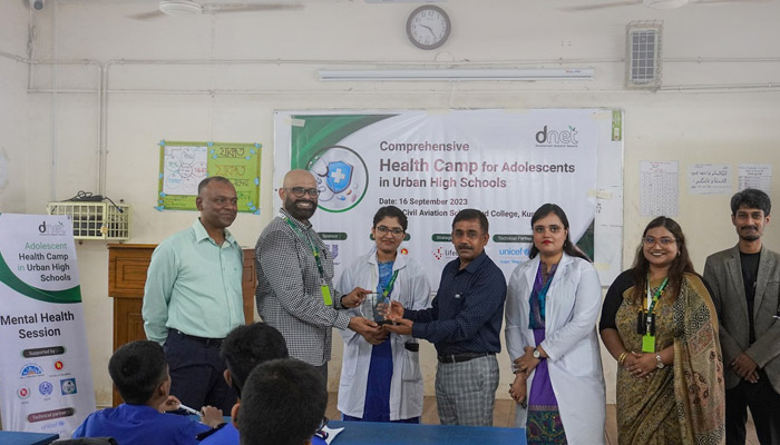 বিনামূল্যে শিক্ষার্থীদের স্বাস্থ্যসেবা দিয়েছে ডিনেট