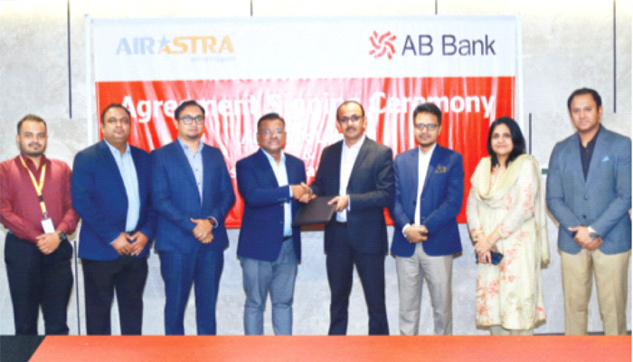 এবি ব্যাংক ও এয়ার অ্যাস্ট্রার মধ্যে চুক্তি