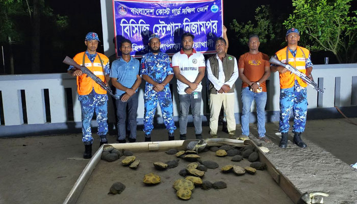 পাচারকালে উদ্ধার ৬২ কচ্ছপ